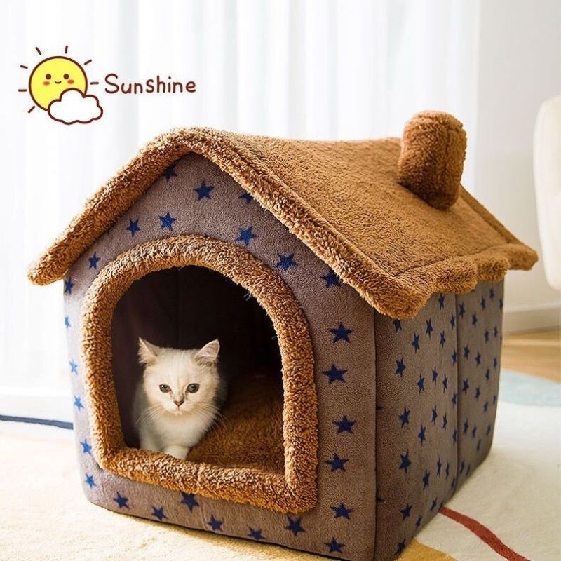 Cozy Winter Cat House