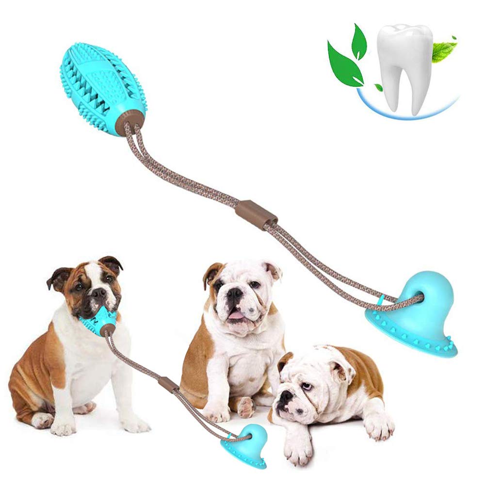 Pet Dog Toys Silicon Suction Cup Tug dog toy Dogs Push Ball Toy Pet Tooth Cleaning Dog Toothbrush for Puppy large Dog Biting Toy