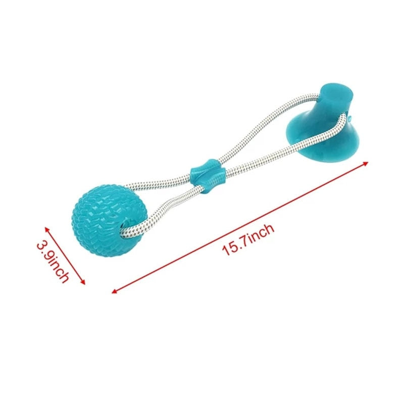 Pet Dog Toys Silicon Suction Cup Tug dog toy Dogs Push Ball Toy Pet Tooth Cleaning Dog Toothbrush for Puppy large Dog Biting Toy