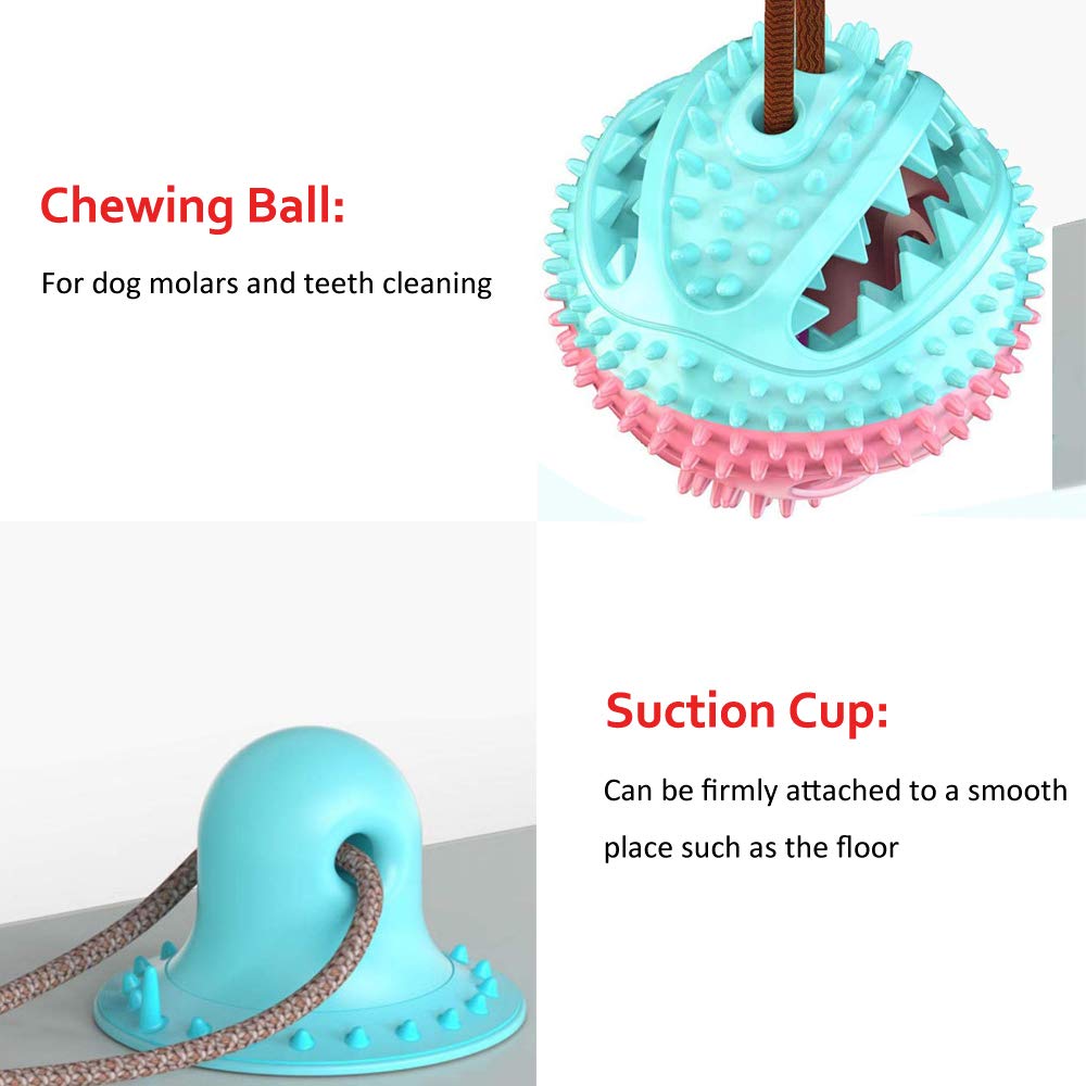 Pet Dog Toys Silicon Suction Cup Tug dog toy Dogs Push Ball Toy Pet Tooth Cleaning Dog Toothbrush for Puppy large Dog Biting Toy